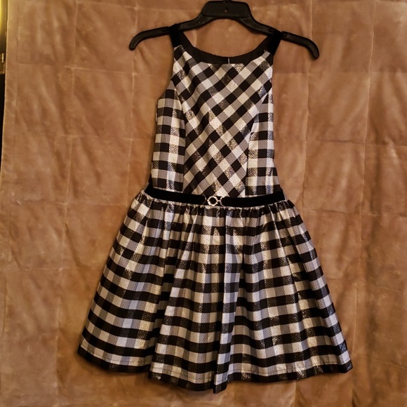 Jona Michelle Other - Jona Michelle Girls Sz 8 Shimmery Checkered Dress